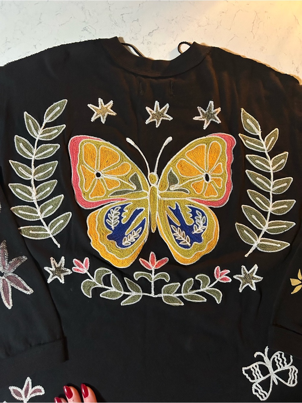 ❌SOLD❌NWT We The Free Never Leaf Me Embroidered Tee In Black Combo - Picture 9 of 16